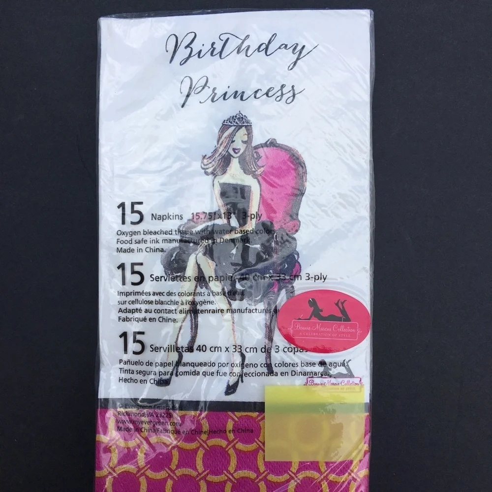2 Packages Cypress Home Napkins Birthday Princess